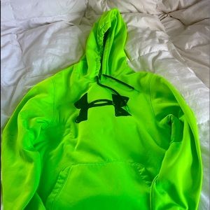 Bright green Under Armour hoodie